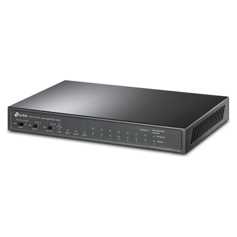 Tp-Link Switch|TP-LINK|1x10Base-T / 100Base-TX|PoE+ ports 8|124 Watts|TL-SL1311MP