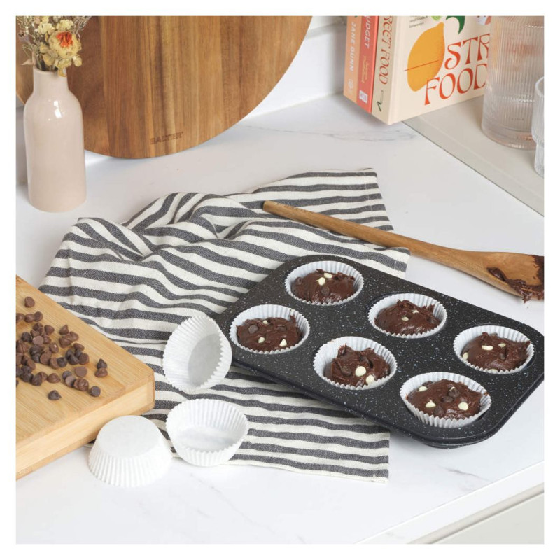 Salter BW07035BRMFOB Megastone 6 Cup Muffin Pan
