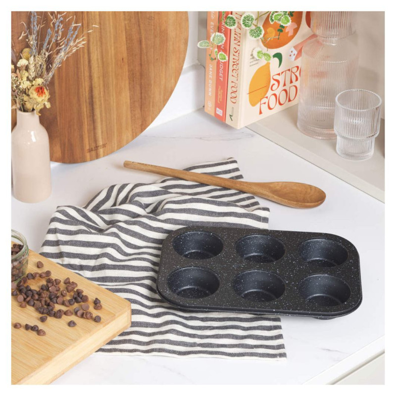 Salter BW07035BRMFOB Megastone 6 Cup Muffin Pan