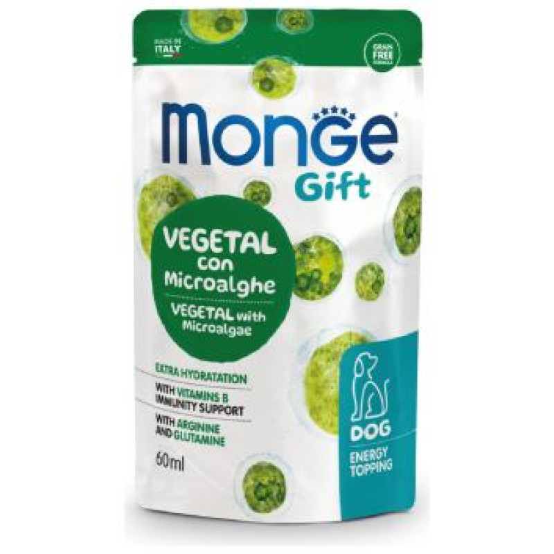 Monge GIFT Dog TOPPING Vegetal Microalgae / 60 ml -  kārums suņiem