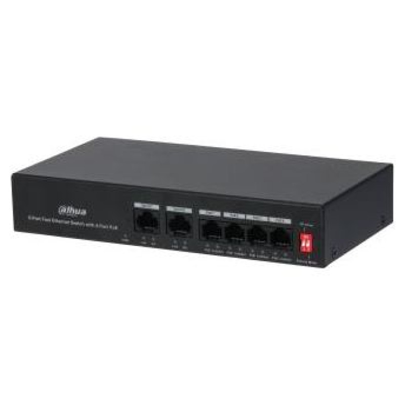 Dahua Switch|DAHUA|PFS3006-4ET-36|PoE ports 4|36 Watts|DH-PFS3006-4ET-36