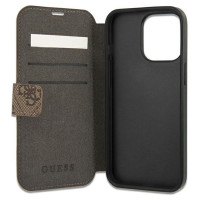 Guess GUBKP13L4GDBR iPhone 13 Pro / 13 6.1" brown/brown book 4G Stripe