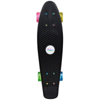 No Rules Skateboard fun NEON skrituļdēlis ar gaismiņām, melns - AU 293