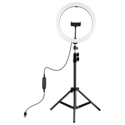 Puluz LED Ring Lamp 30 cm With Desktop Tripod Mount Up To 1.1m, Phone Clamp, USB