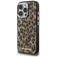 Karl Lagerfeld IML Leopard Pattern MagSafe Case for iPhone 16 Pro Max - Brown