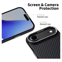 Tech-Protect Ion Carbon MagSafe Case for iPhone 17 Air - Black and Silver