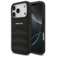 Mercedes AMG Leather Debossed Lines Logo Case for iPhone 17 Pro - Black