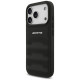Mercedes AMG Leather Debossed Lines Logo Case for iPhone 17 Pro - Black