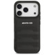 Mercedes AMG Leather Debossed Lines Logo Case for iPhone 17 Pro - Black