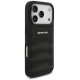 Mercedes AMG Leather Debossed Lines Logo Case for iPhone 17 Pro - Black