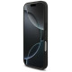 Mercedes AMG Leather Debossed Lines Logo Case for iPhone 17 Pro - Black