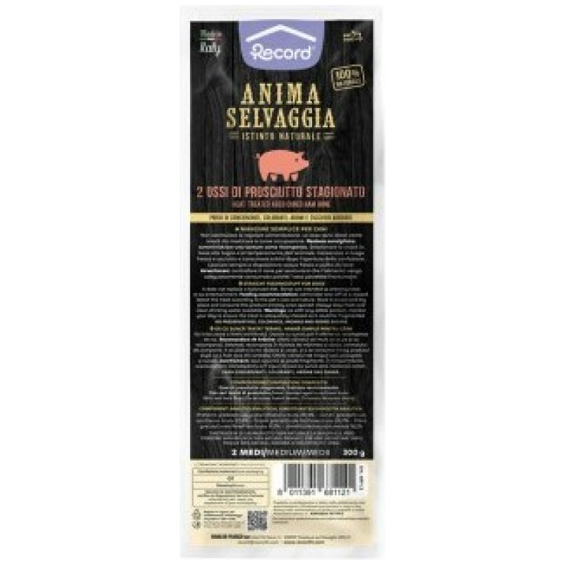 Record Papildbarība suņiem kauls ar &scaron;ķinķi 2 gb. M 300-400 g