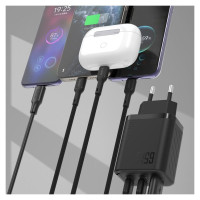 Dudao A29 65W GaN Wall Charger 2 x USB-C + 1 x USB-A - Black