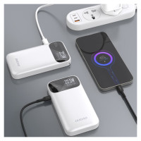 Dudao K31 10000 mAh 22.5W PD Powerbank with Built-in Cable - White