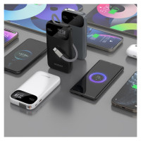 Dudao K31 10000 mAh 22.5W PD Powerbank with Built-in Cable - Black