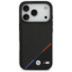 BMW M Carbon Tricolor Line MagSafe Case for iPhone 17 Pro - Black