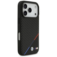 BMW M Carbon Tricolor Line MagSafe Case for iPhone 17 Pro - Black