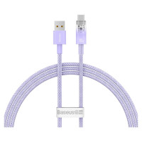 Baseus Explorer 100W USB-A - USB-C Cable with Intelligent Temperature Sensor 1m - Purple