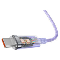 Baseus Explorer 100W USB-A - USB-C Cable with Intelligent Temperature Sensor 1m - Purple