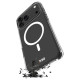 Puro Impact Clear D3O TPU+PC Case Compatible with MagSafe for iPhone 17 Pro - Transparent