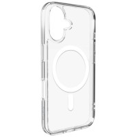Puro Lite Mag TPU+PC Case Compatible with MagSafe for iPhone 17 - Transparent with White Ring