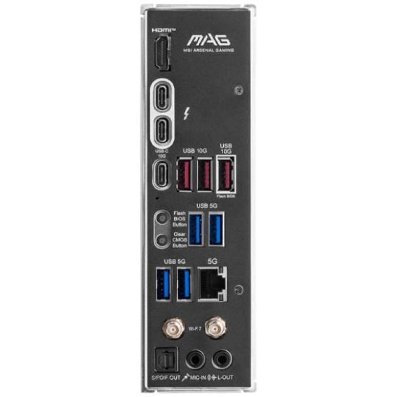 MSI Mainboard|MSI|Intel Z890|LGA1851|ATX|Memory DDR5|Memory slots 4|2xPCI-Express 4.0 4x	|1xPCI-Express 5.0 16x|4xM.2|1xHDMI|4xUSB 2.0|3xUSB 3.2|1xUSB-C|2xUSB-C w/Thunderbolt|1xOptical S/PDIF|1xRJ45|2xAudio port|MAGZ890TOMAHAWKWIFI