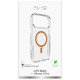 Puro Lite Mag TPU+PC Case Compatible with MagSafe for iPhone 17 Pro - Transparent with Orange Ring