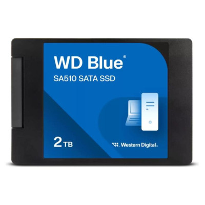 Western Digital SSD|WESTERN DIGITAL|Blue SA510|2TB|SATA 3.0|Write speed 520 MBytes/sec|Read speed 560 MBytes/sec|2,5"|TBW 500 TB|MTBF 1750000 hours|WDS200T3B0A