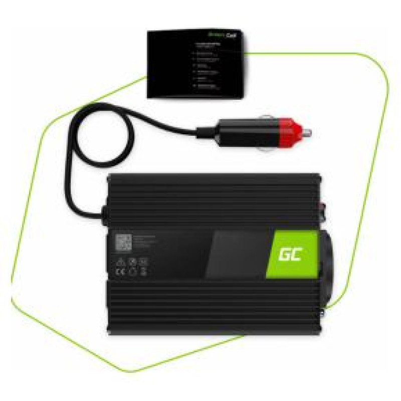 Green Cell Strāvas pārveidotājs Green Cell 12V to 230V 150W/ 300W Modified Sine Wave