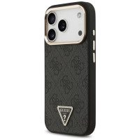 Guess 4G Triangle Logo MagSafe Case for iPhone 17 Pro - Black and Gold