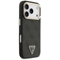 Guess 4G Triangle Logo MagSafe Case for iPhone 17 Pro - Black and Gold
