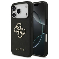 Guess Grained Big 4G & Classic Logo case for iPhone 17 Pro - black