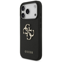 Guess Grained Big 4G & Classic Logo case for iPhone 17 Pro - black