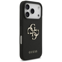 Guess Grained Big 4G & Classic Logo case for iPhone 17 Pro - black