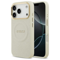 Guess Peony Hot Stamp MagSafe Case for iPhone 17 Pro - Beige