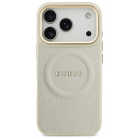 Guess Peony Hot Stamp MagSafe Case for iPhone 17 Pro - Beige