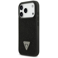 Guess Rhinestone Triangle Logo Case for iPhone 17 Pro - Black
