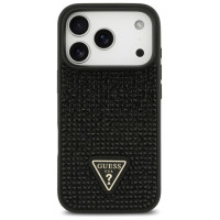 Guess Rhinestone Triangle Logo Case for iPhone 17 Pro - Black