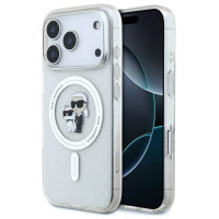 Karl Lagerfeld IML Karl Choupette Glitter MagSafe Case for iPhone 17 Pro - Clear