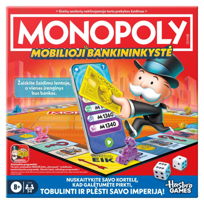 Monopoly настольная игра Monopoly Mobilioji Bankininkyste (на литовском яз.)
