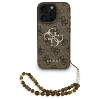 Guess 4G Strap 4G Classic Logo Case for iPhone 16 Pro - Brown