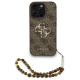 Guess 4G Strap 4G Classic Logo Case for iPhone 16 Pro - Brown