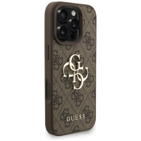 Guess 4G Strap 4G Classic Logo Case for iPhone 16 Pro - Brown