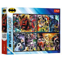 Trefl BATMAN Pužļu komplekts 4x250 gab.