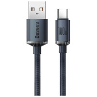 Baseus Crystal Shine Series cable USB cable for fast charging and data transfer USB Type A - USB Type C 100W 1.2m black (CAJY000401)