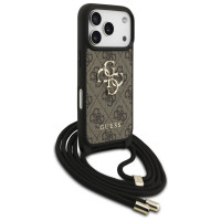 Guess 4G Big Logo Cord Stap Crossbody Case for iPhone 17 Pro - Brown