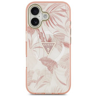 Guess Jungle Tonal Triangle MagSafe iPhone 17 Case - Pink
