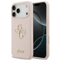 Guess Silicone Big 4G Script Case for iPhone 17 Pro Max - Pink