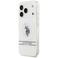U.s. Polo Assn. US Polo DH and Bottom Stripe Logo MagSafe Case for iPhone 17 Pro - White