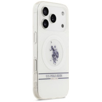 U.s. Polo Assn. US Polo DH and Bottom Stripe Logo MagSafe Case for iPhone 17 Pro - White